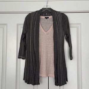 Cute Pleated Knit Cardigan - Size M